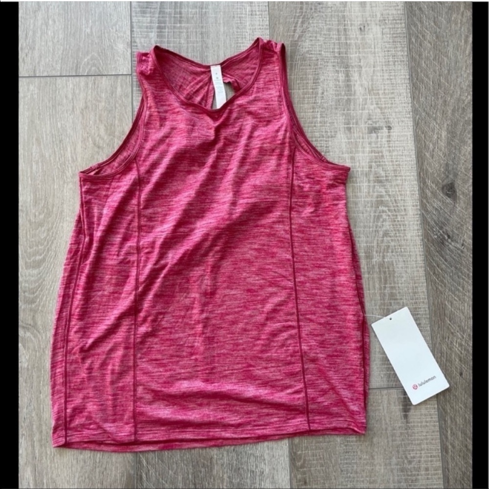 Lululemon Low Key Tank *Silver in Heathered Ruby Red Size 4